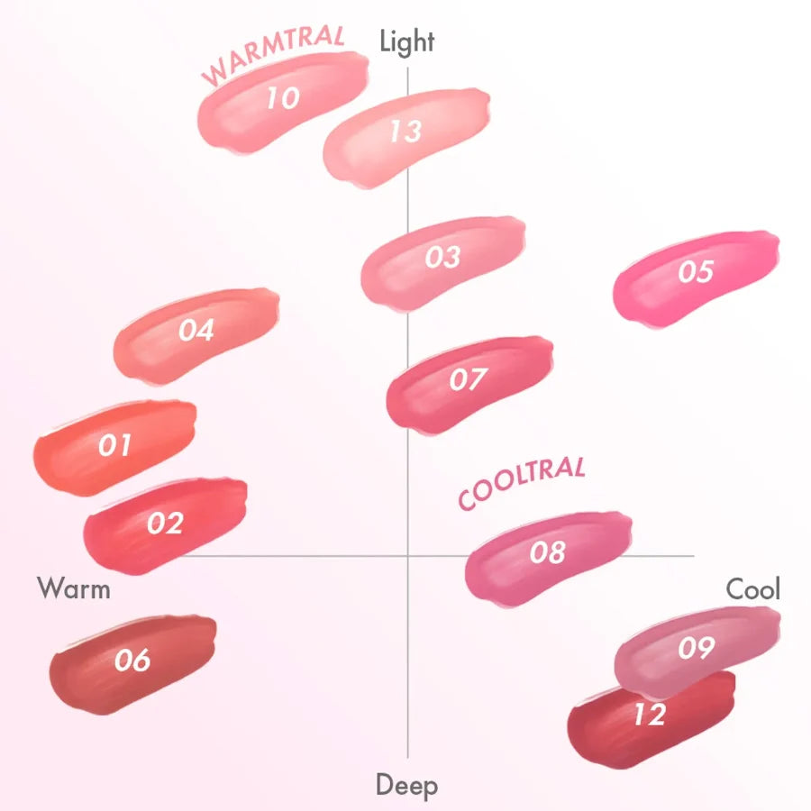 Amuse Dew Tint sävykartta