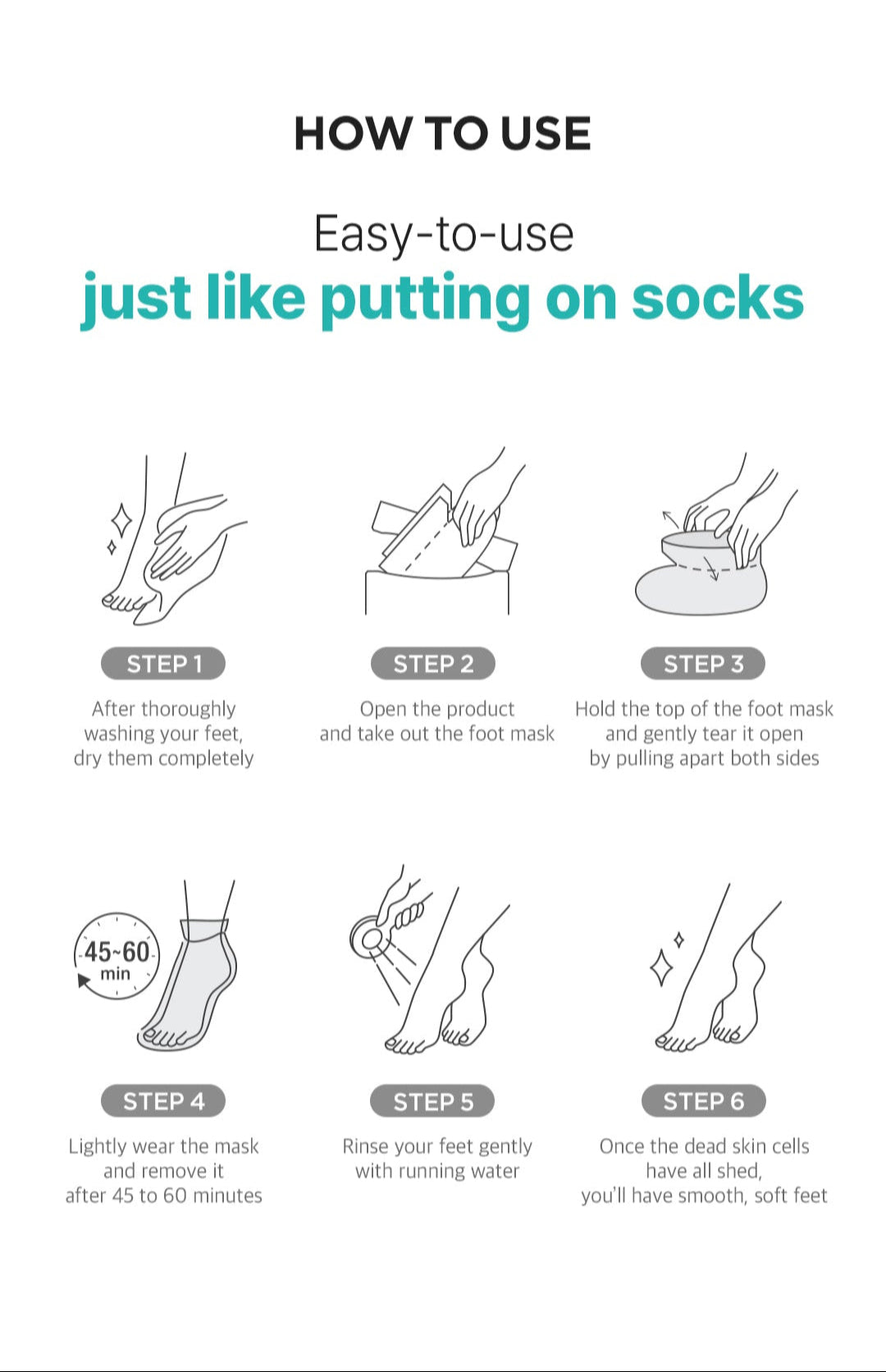 [Ariul] Smooth & Pure Foot Peeling Mask Softening (2 Pairs)