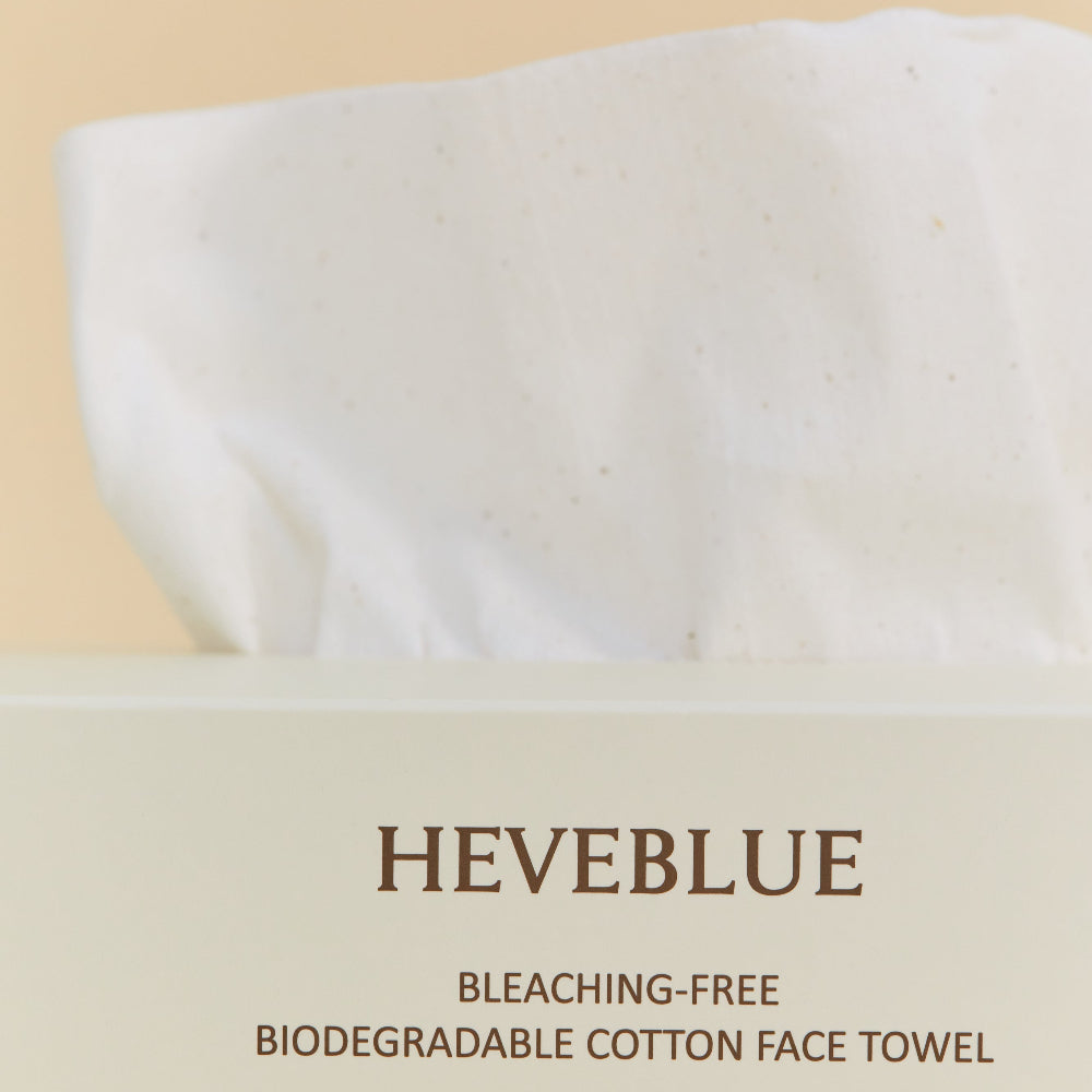 [HEVEBLUE] Bleaching-free Biodegradable Cotton Face Towel